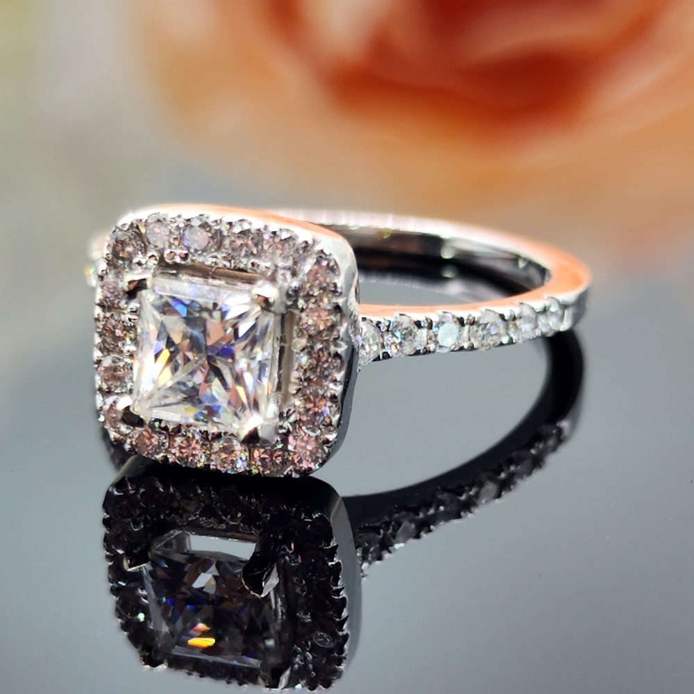 14k moissanite ring